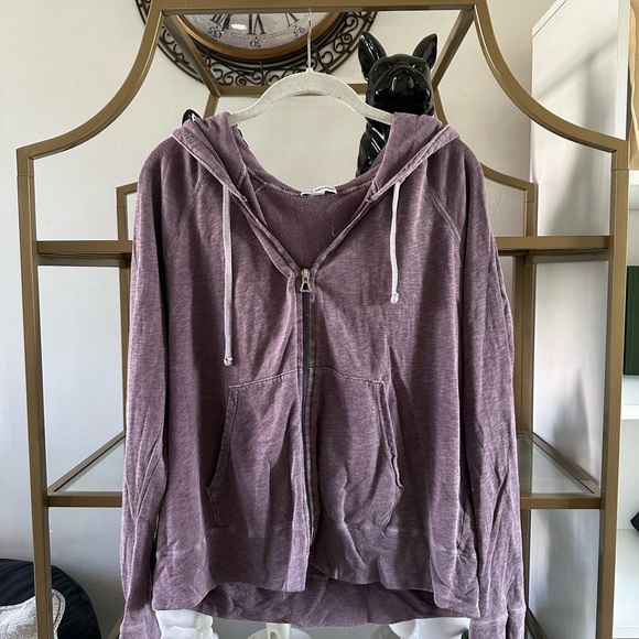 James perse purple zip up jacket